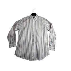 Nordstrom Shirt Traditional Fit Striped‎ Wrinkle-Free Mens 17.5/37